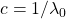 c=1/\lambda_0