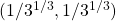 (1/3^{1/3},1/3^{1/3})