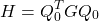 \begin{equation*}  \left\ H = Q_0^TGQ_0 \end{equation*}