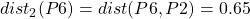 dist_{2}(P6) = dist(P6, P2) = 0.65