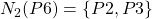 N_{2}(P6) = \left\{ P2, P3 \right\}