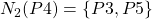 N_{2}(P4) = \left\{ P3, P5 \right\}