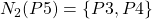 N_{2}(P5) = \left\{ P3, P4 \right\}