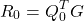 \begin{equation*}  \left\ R_0 = Q_0^TG \end{equation*}