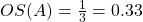 OS(A) = \frac{1}{3} = 0.33