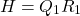 \begin{equation*}  H = Q_1R_1 \end{equation*}